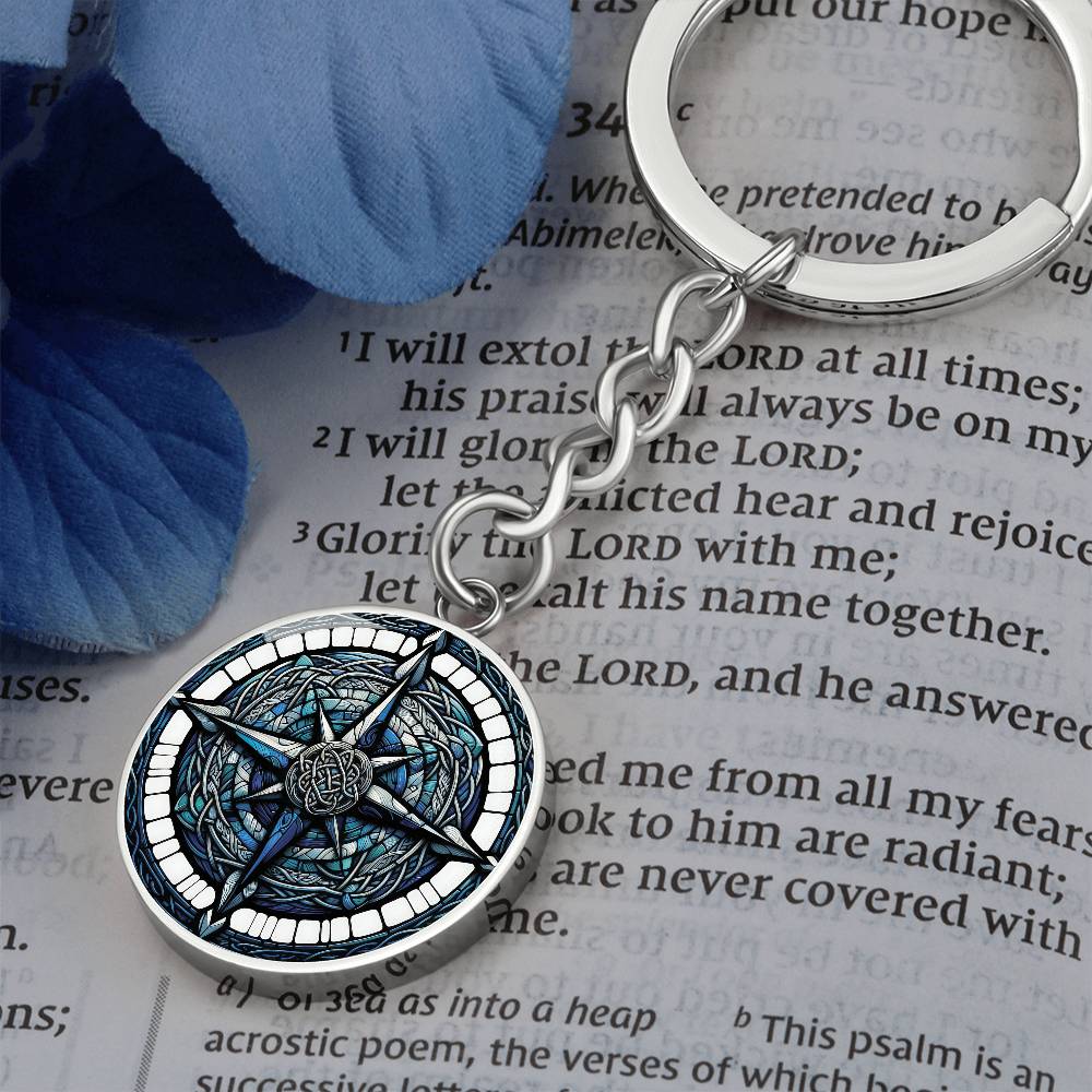 Compass Rose Keychain