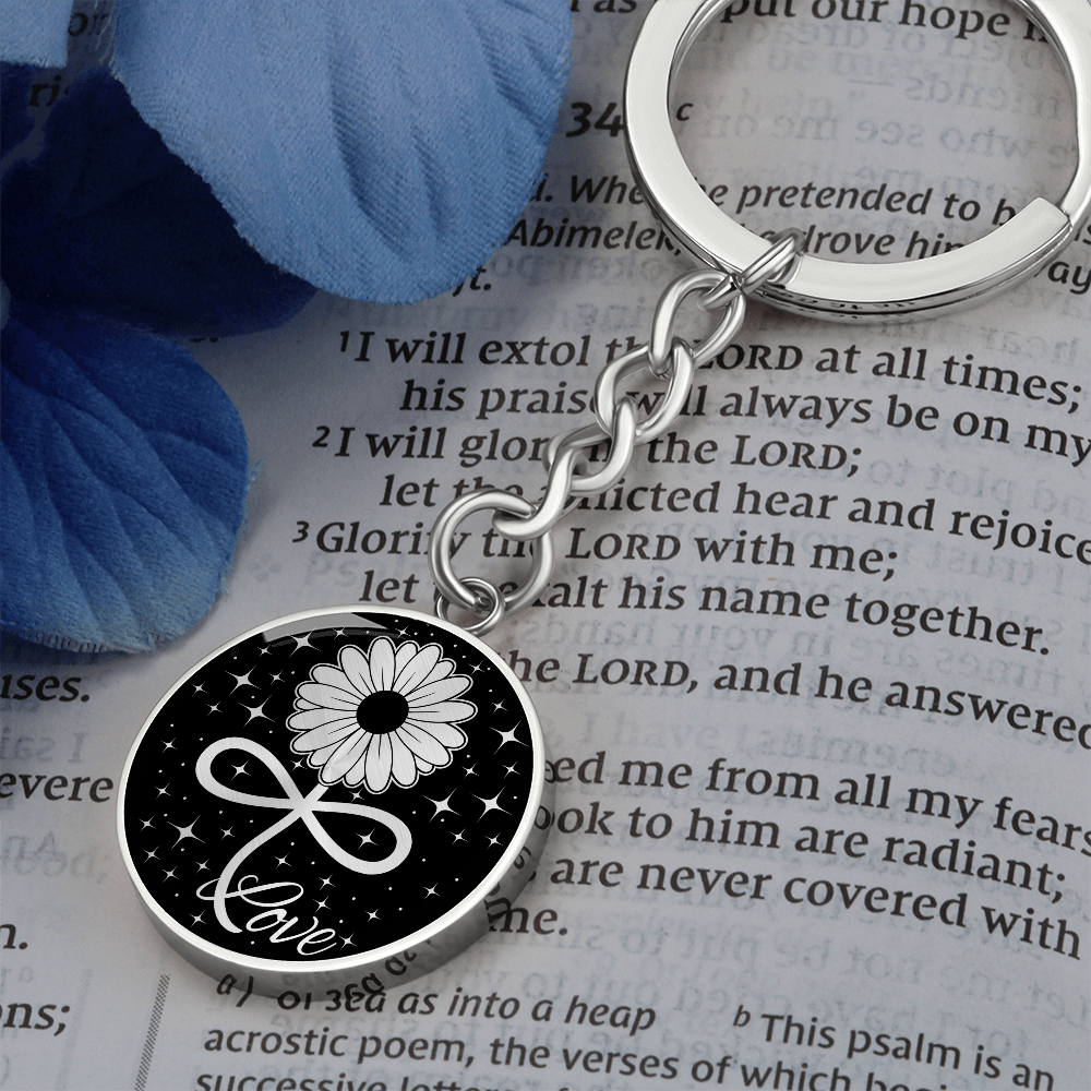 Infinity Daisy Keychain
