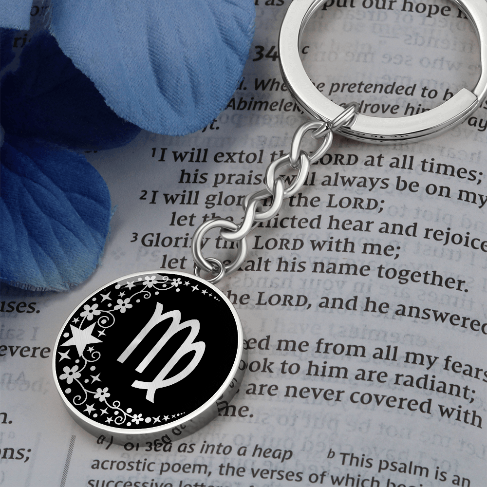Virgo Zodiac Pendant Keychain
