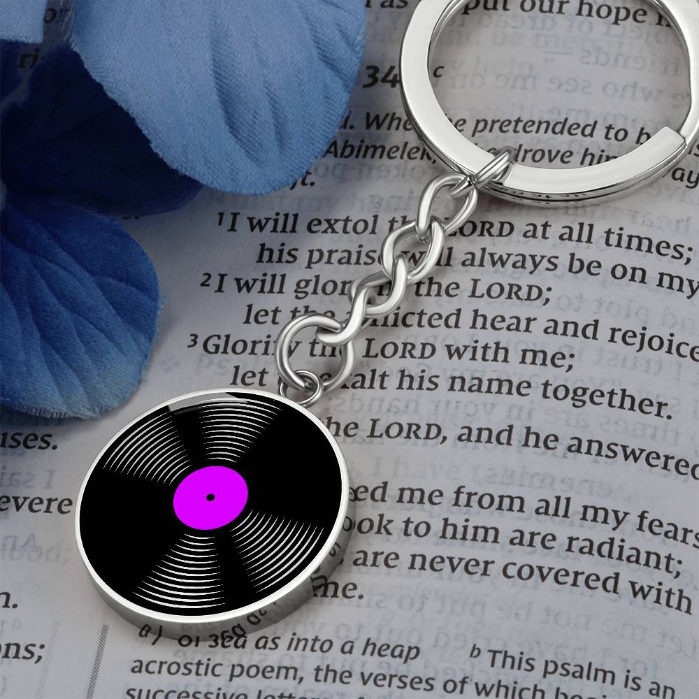 Custom Vinyl Record Keychain