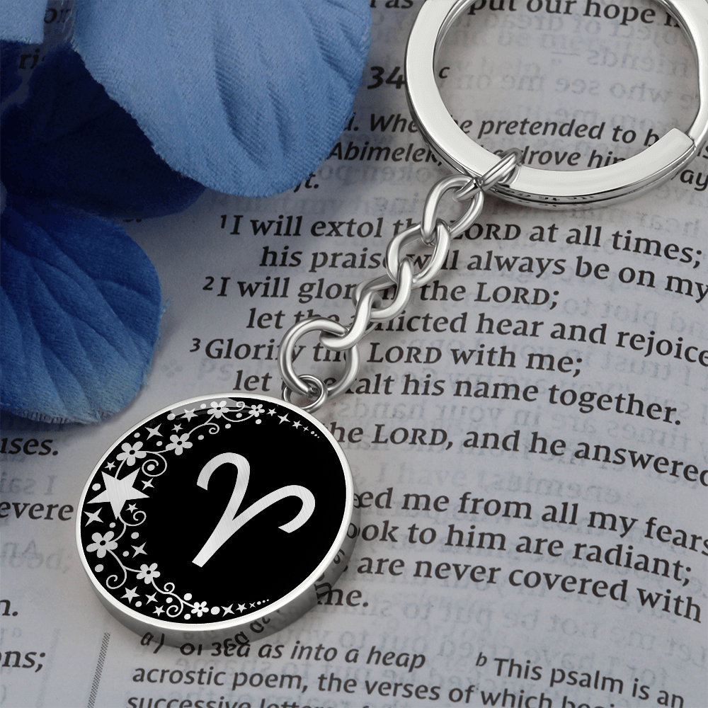Aries Zodiac Keychain
