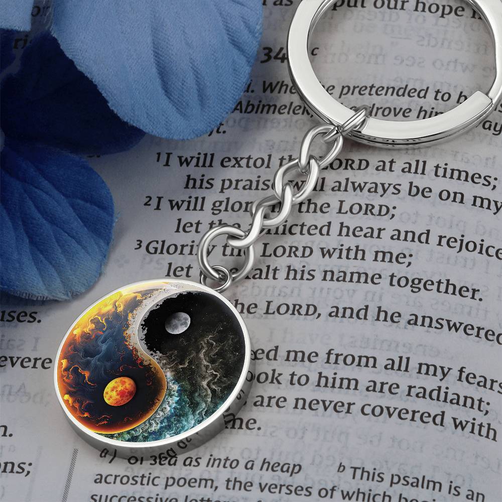 Sun and Moon Keychain