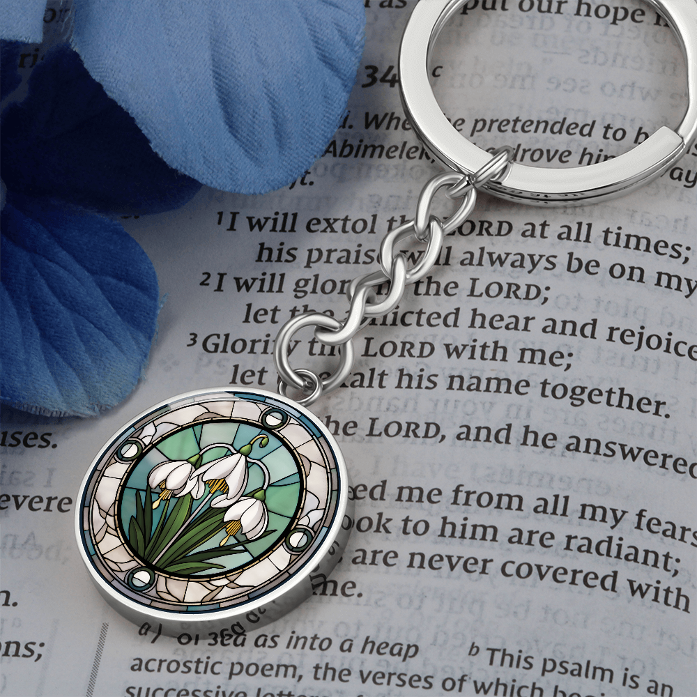 Snowdrop Keychain