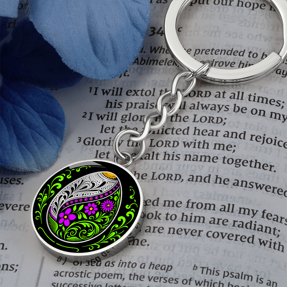 Easter Egg Keychain Purple
