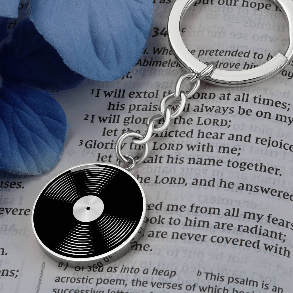 Custom Vinyl Record Keychain