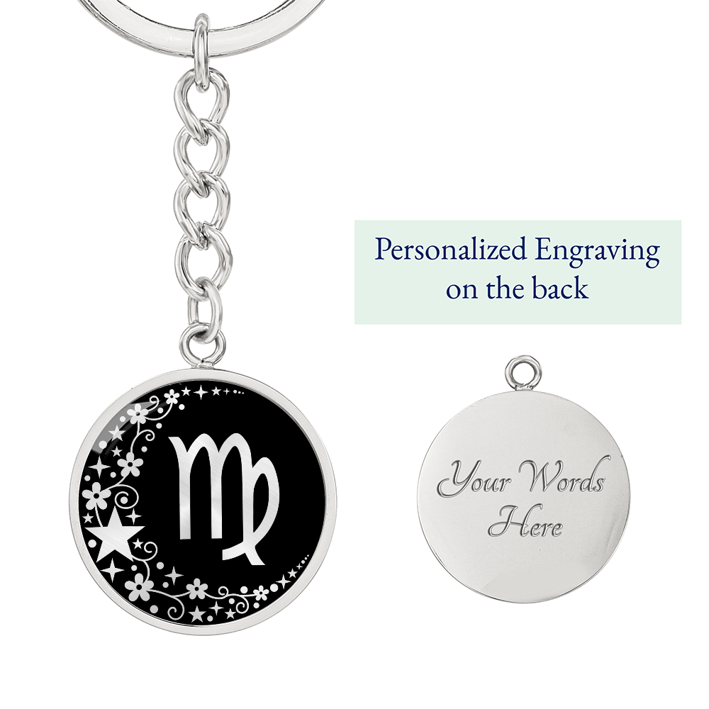 Virgo Zodiac Pendant Keychain