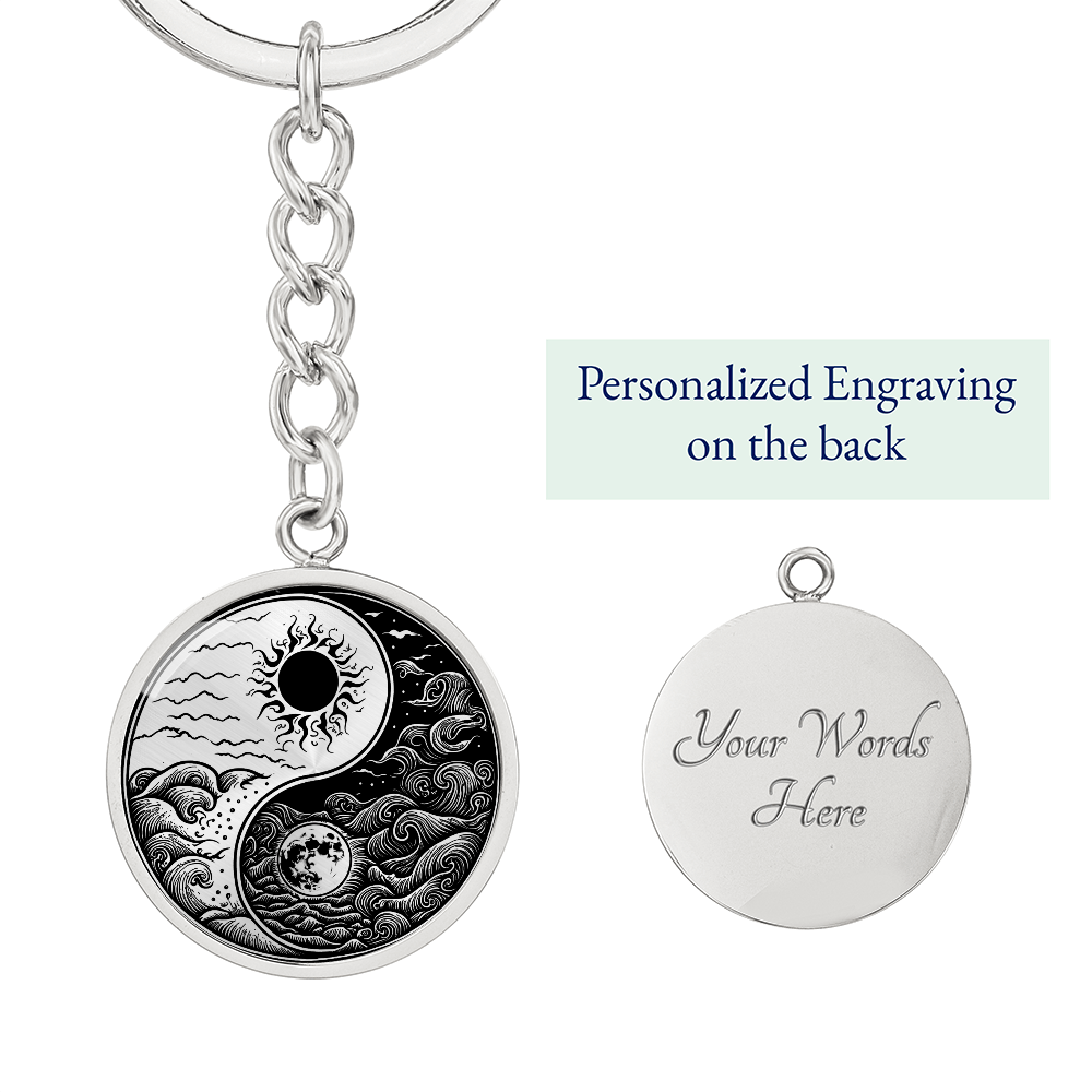 Sun and Moon Keychain
