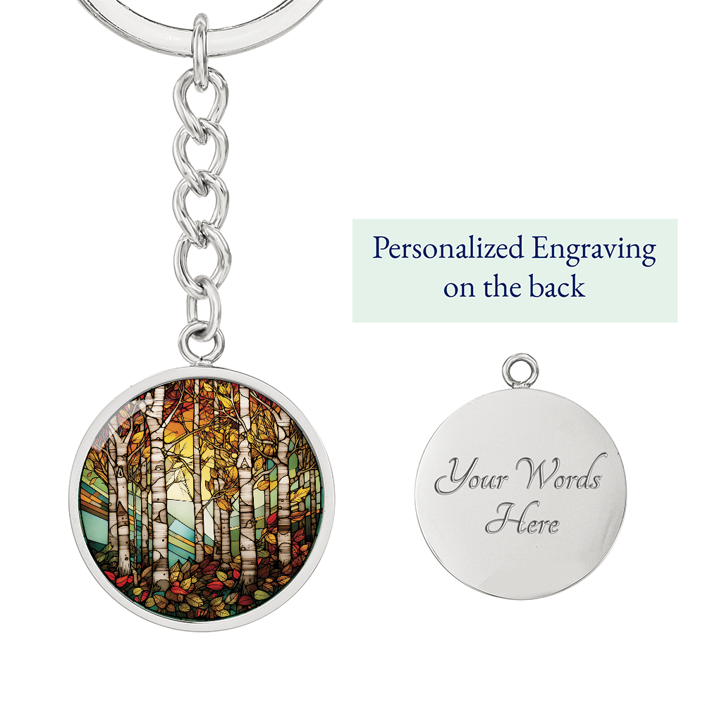 Birch Tree Keychain