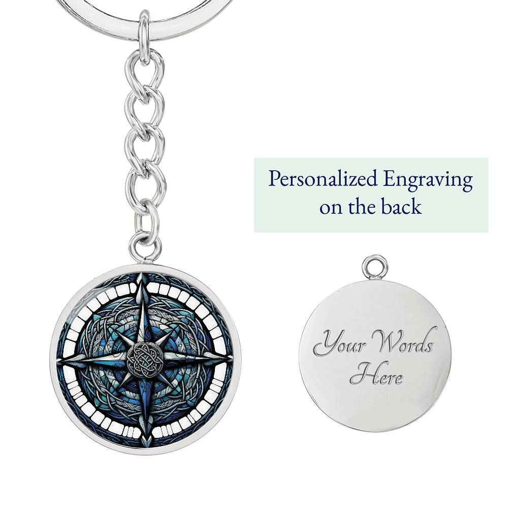 Compass Rose Keychain