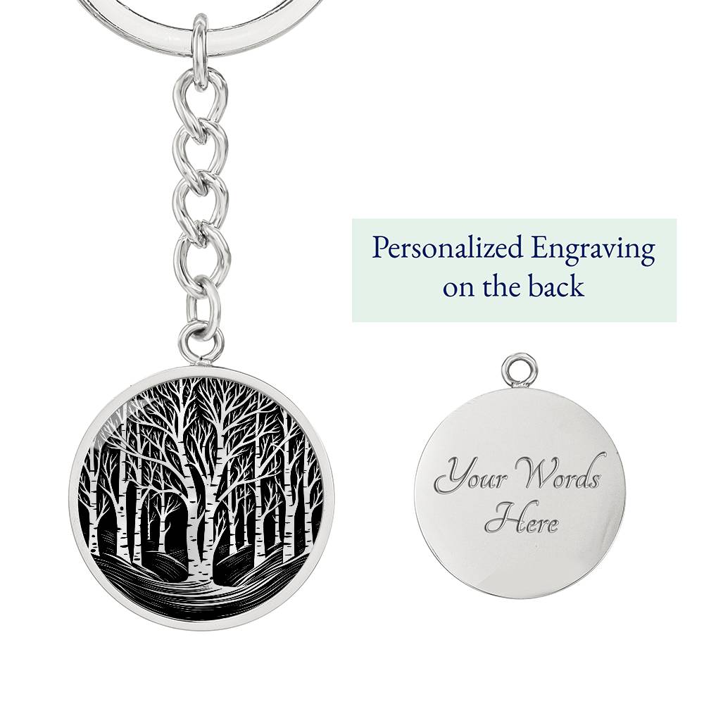 Birch Tree Keychain