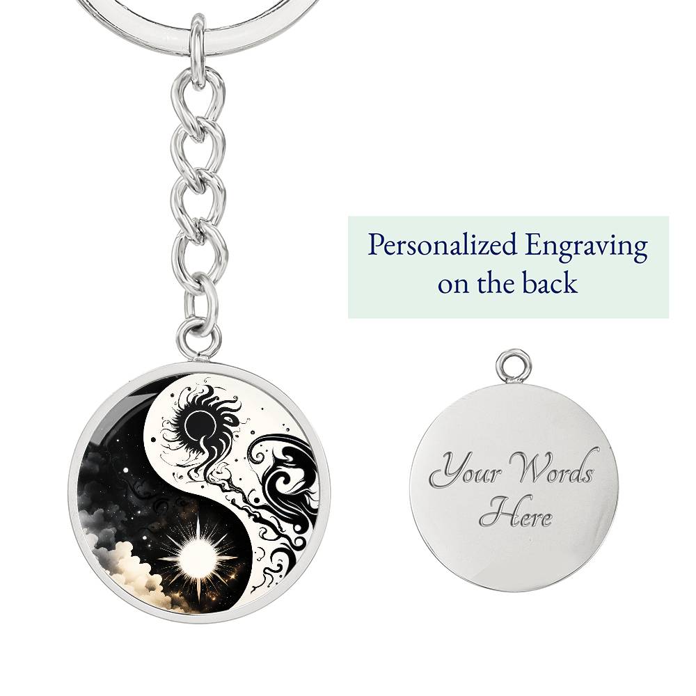 Sun and Moon Keychain