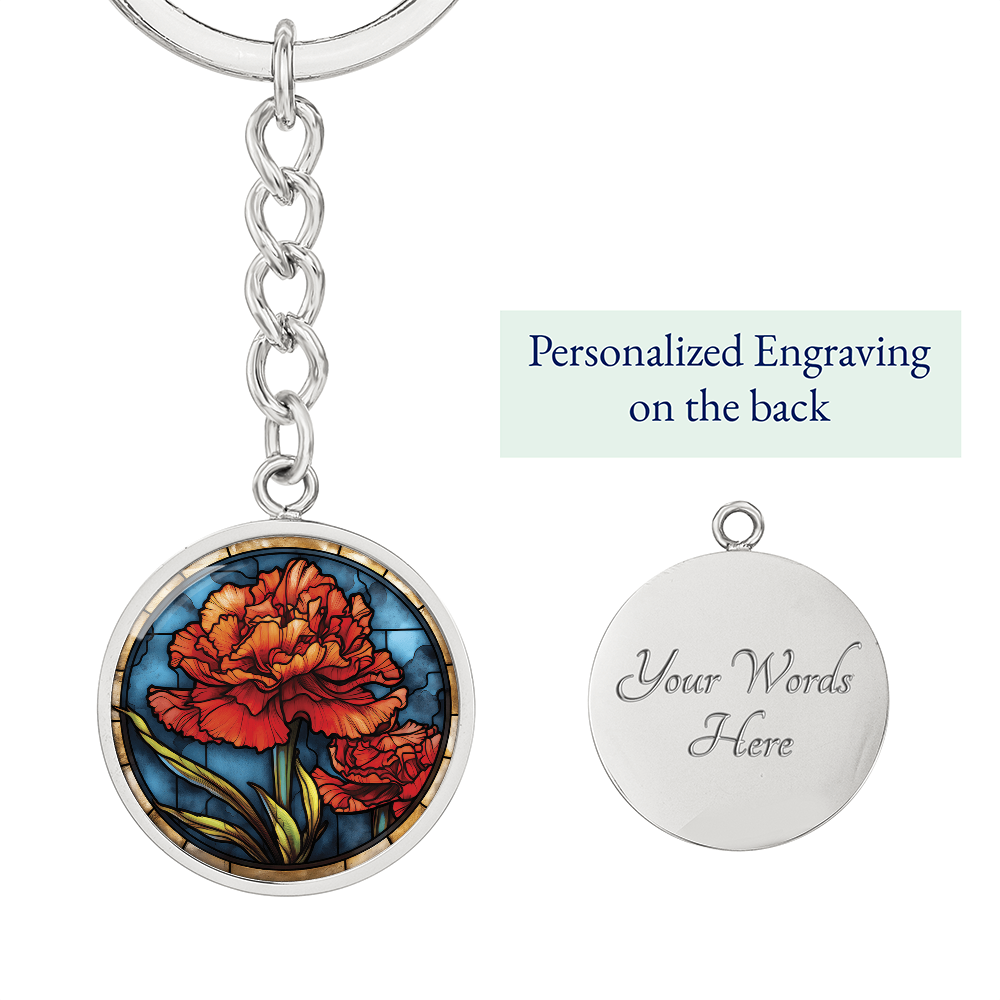 Carnation Keychain