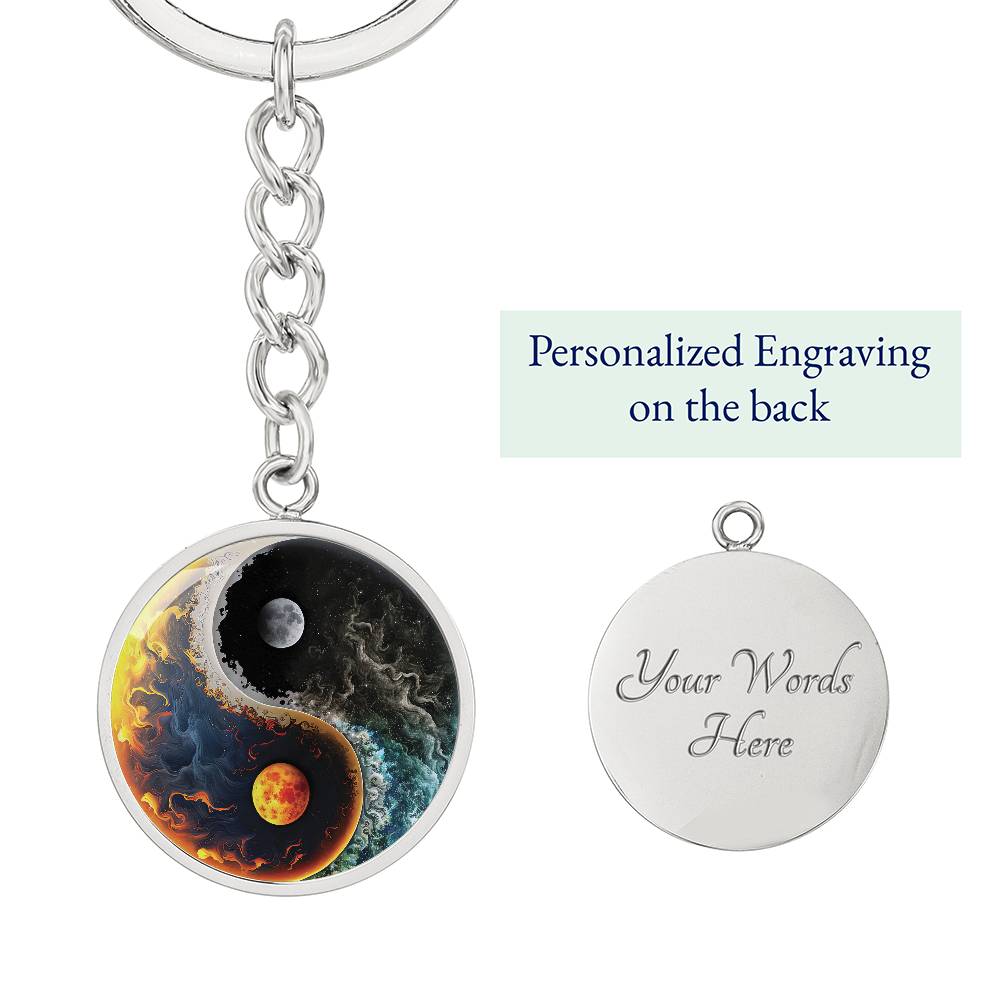 Sun and Moon Keychain