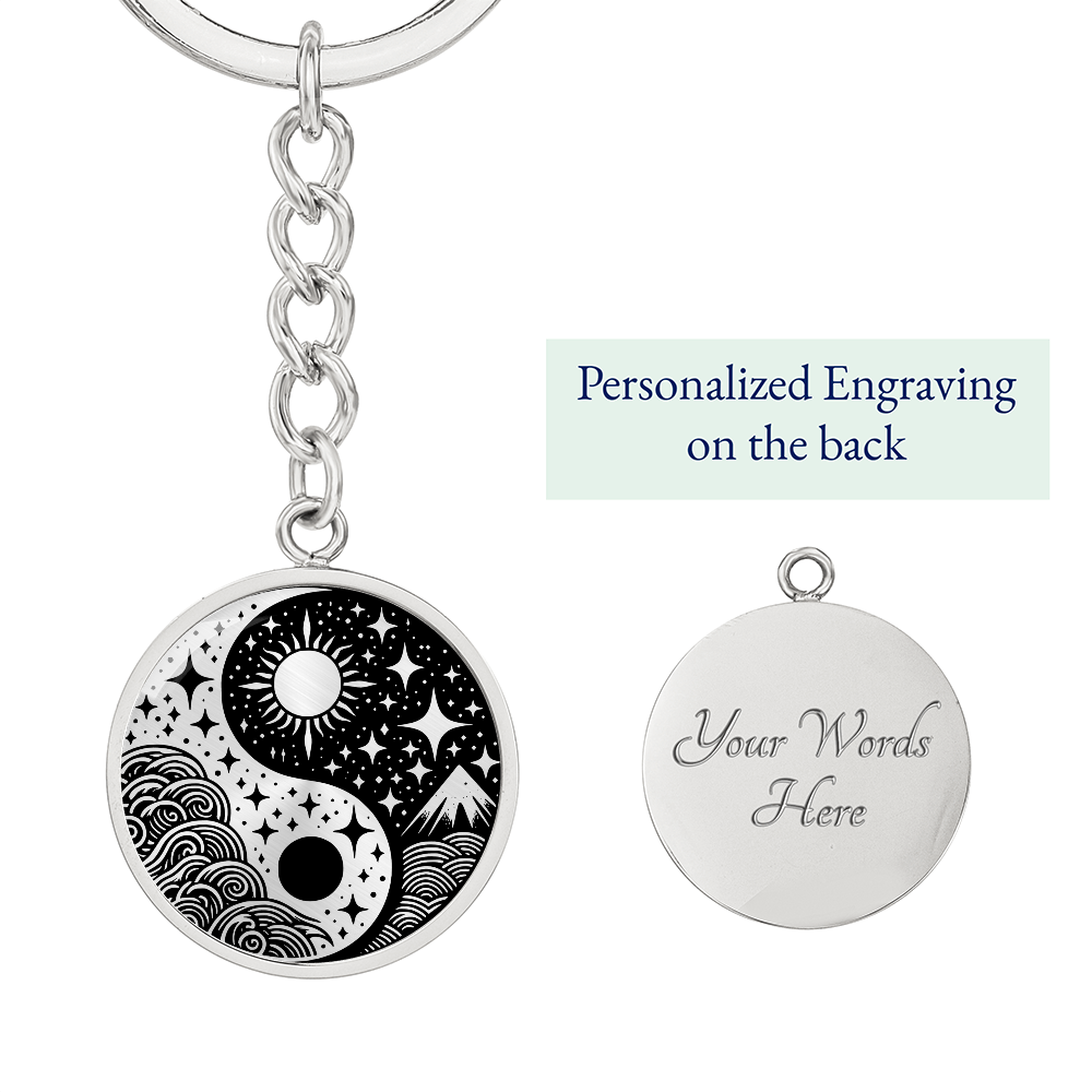 Sun and Moon Keychain