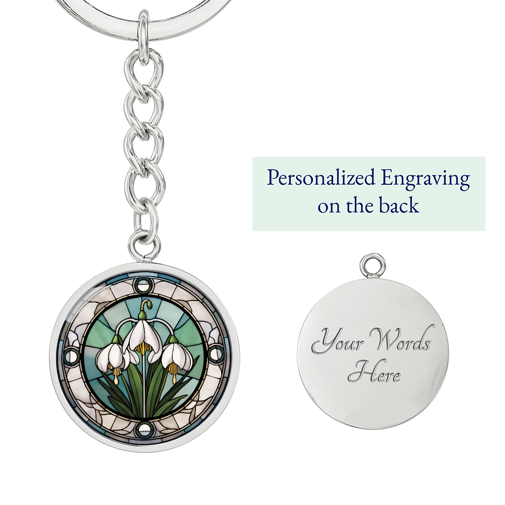 Snowdrop Keychain