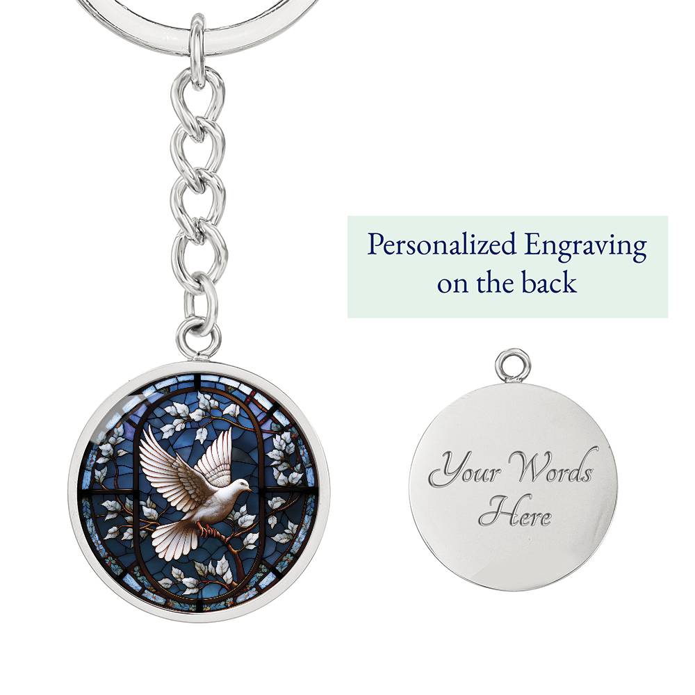 White Dove Keychain