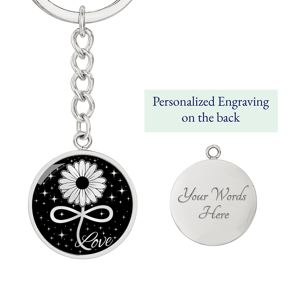 Infinity Daisy Keychain