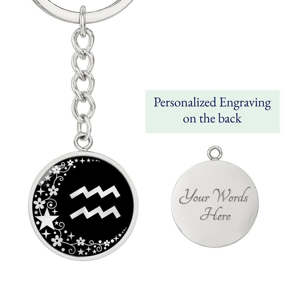 Aquarius Zodiac Keychain