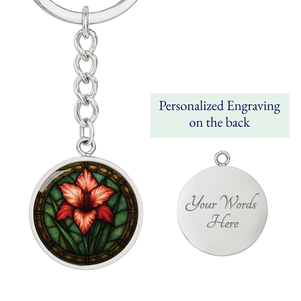 Gladiolus Keychain