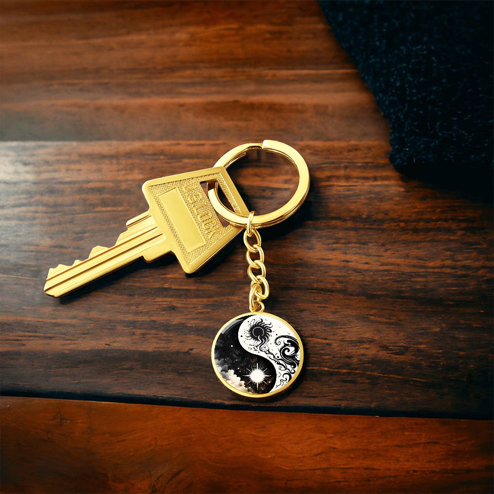 Sun and Moon Keychain