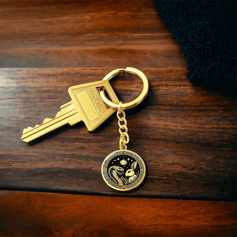 Year of The Rabbit and Snake Keychain