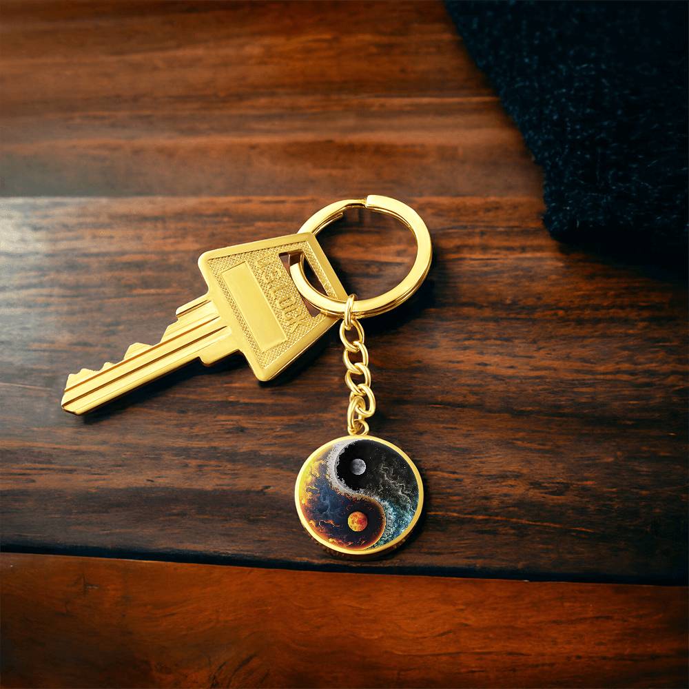 Sun and Moon Keychain