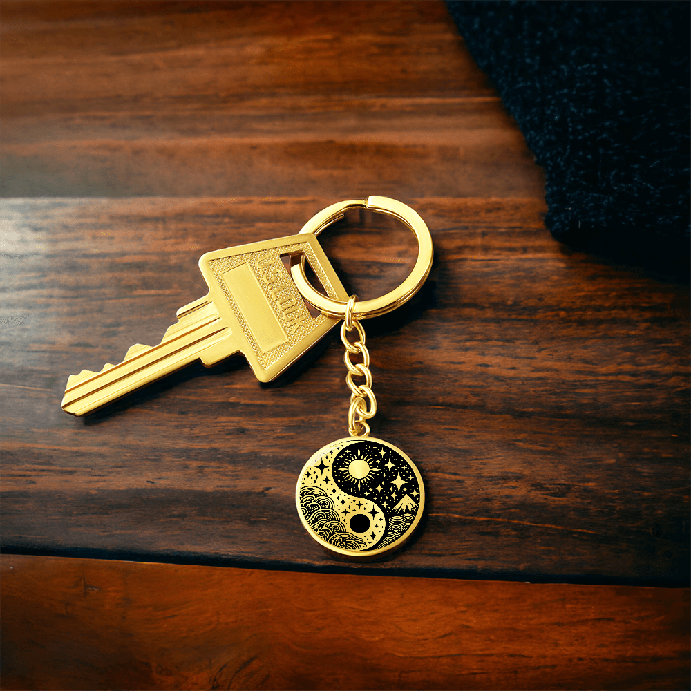 Sun and Moon Keychain