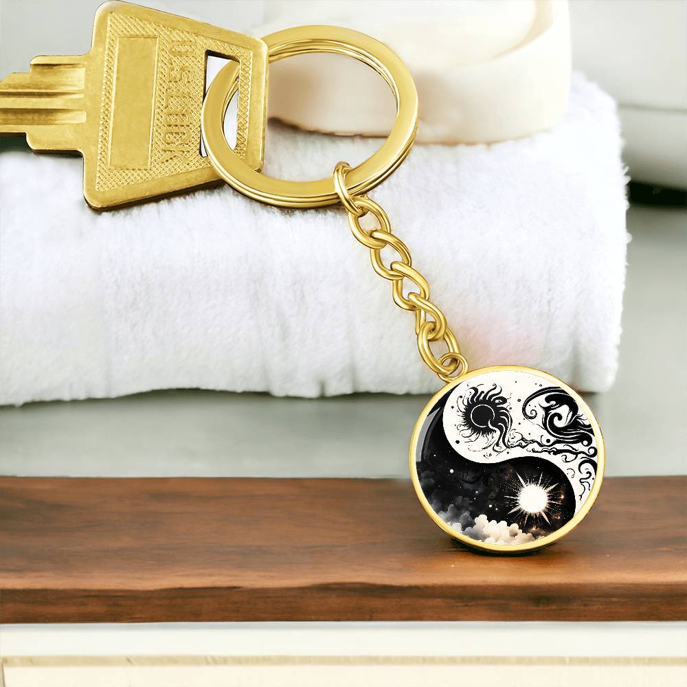 Sun and Moon Keychain