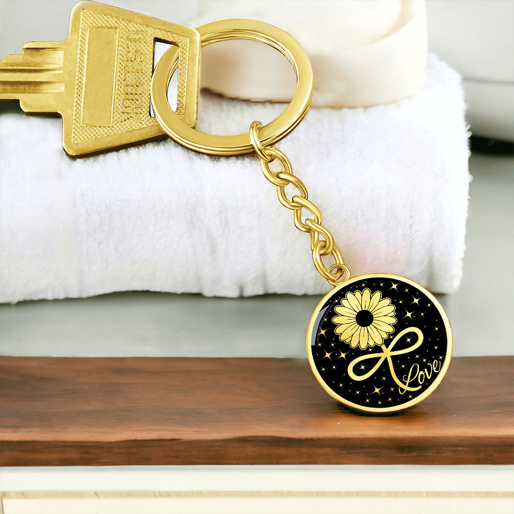 Infinity Daisy Keychain