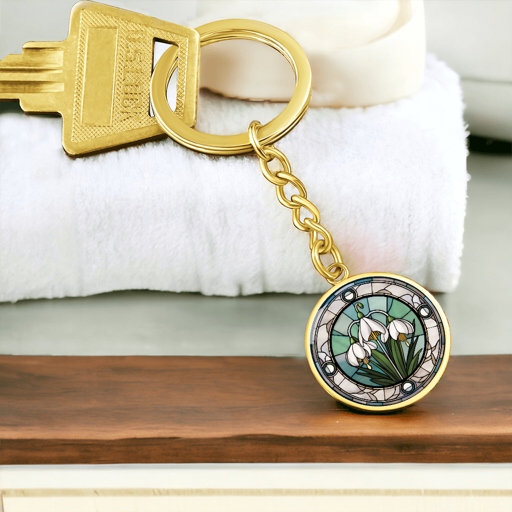Snowdrop Keychain