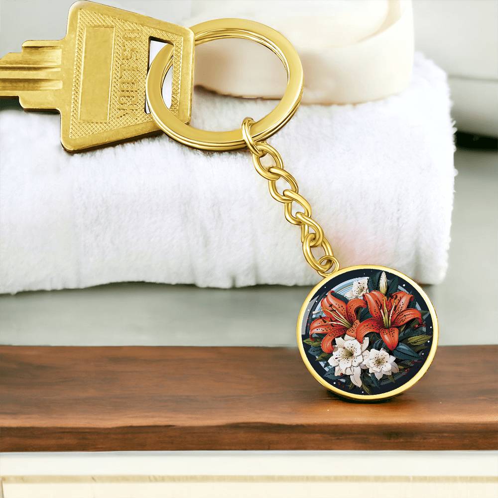 Tiger Lily Keychain