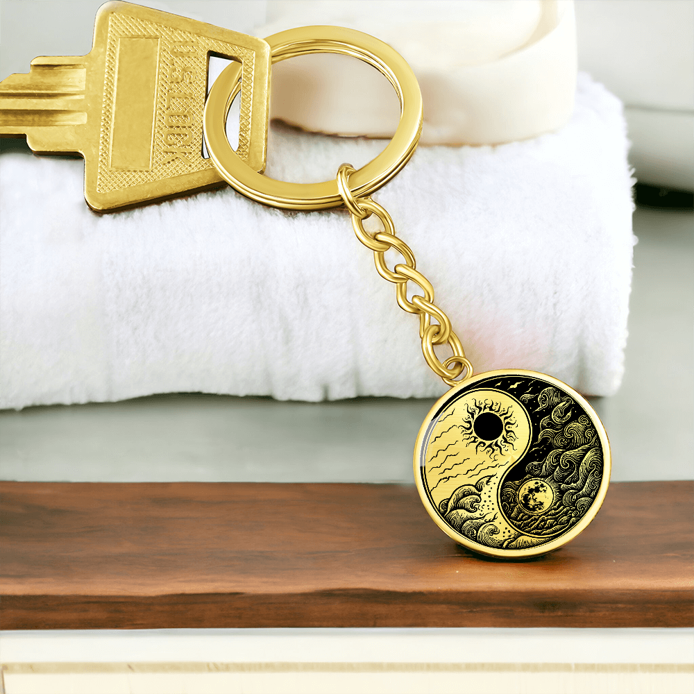 Sun and Moon Keychain