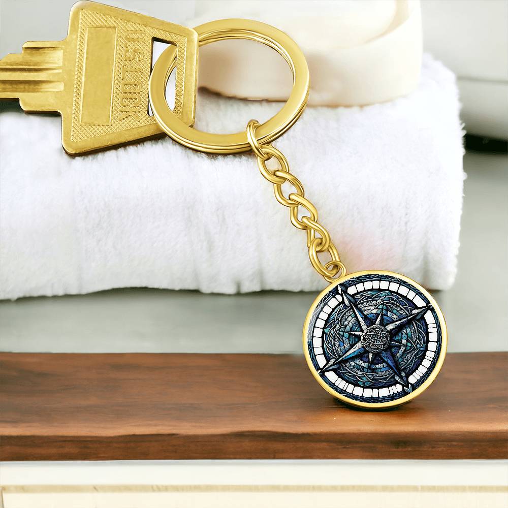 Compass Rose Keychain