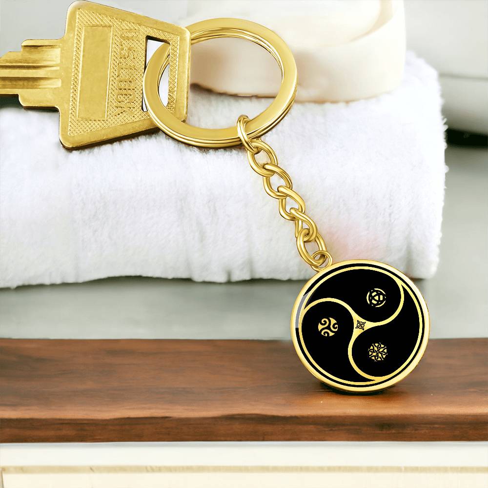 Celtic Yin Yang Keychain