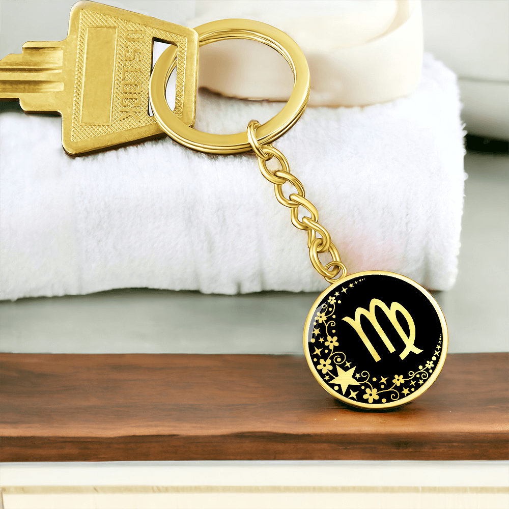 Virgo Zodiac Pendant Keychain