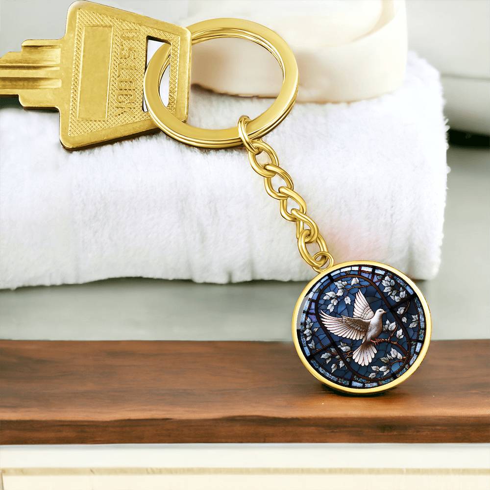White Dove Keychain