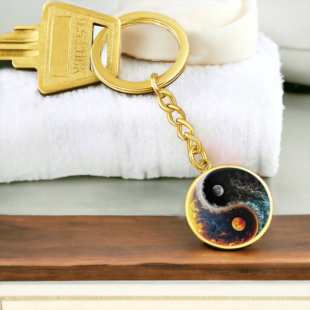Sun and Moon Keychain