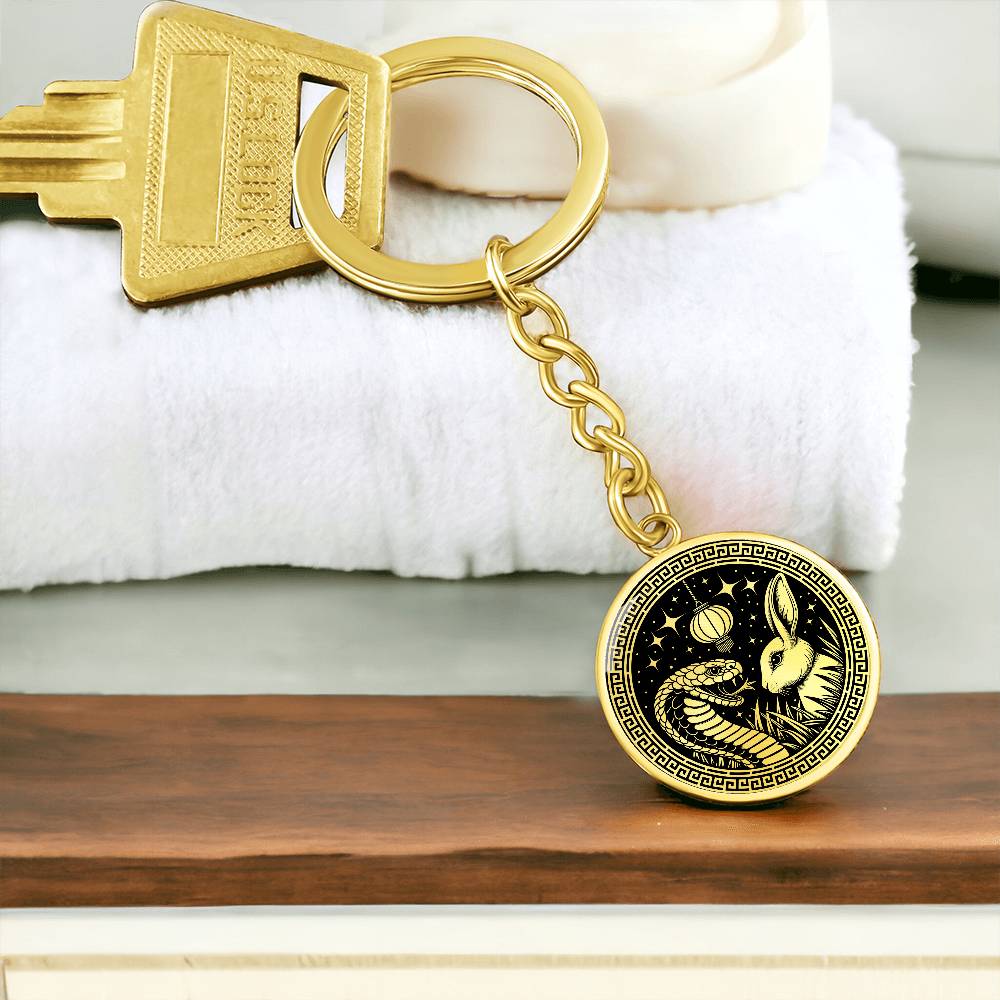 Year of The Rabbit and Snake Keychain