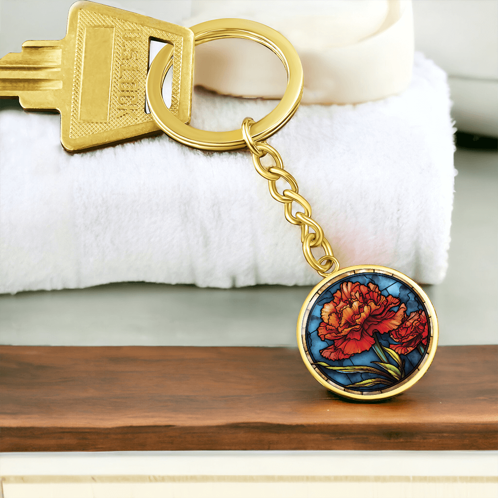 Carnation Keychain