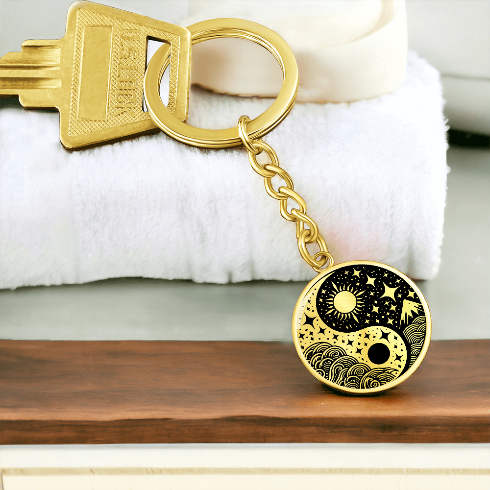 Sun and Moon Keychain