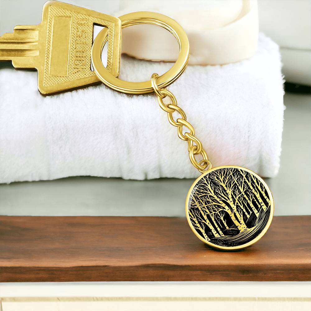Birch Tree Keychain
