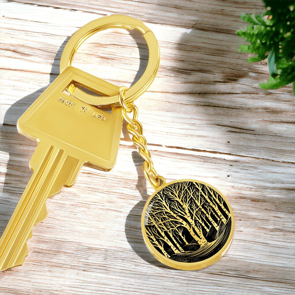 Birch Tree Keychain