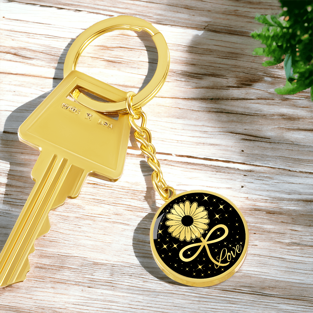 Infinity Daisy Keychain