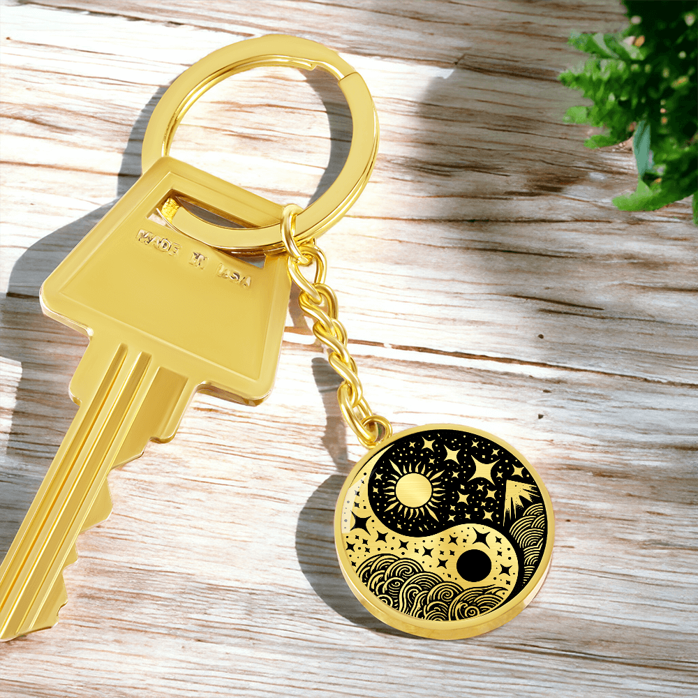 Sun and Moon Keychain