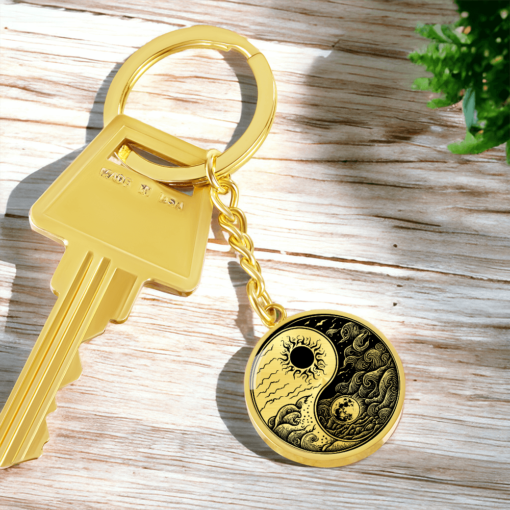 Sun and Moon Keychain