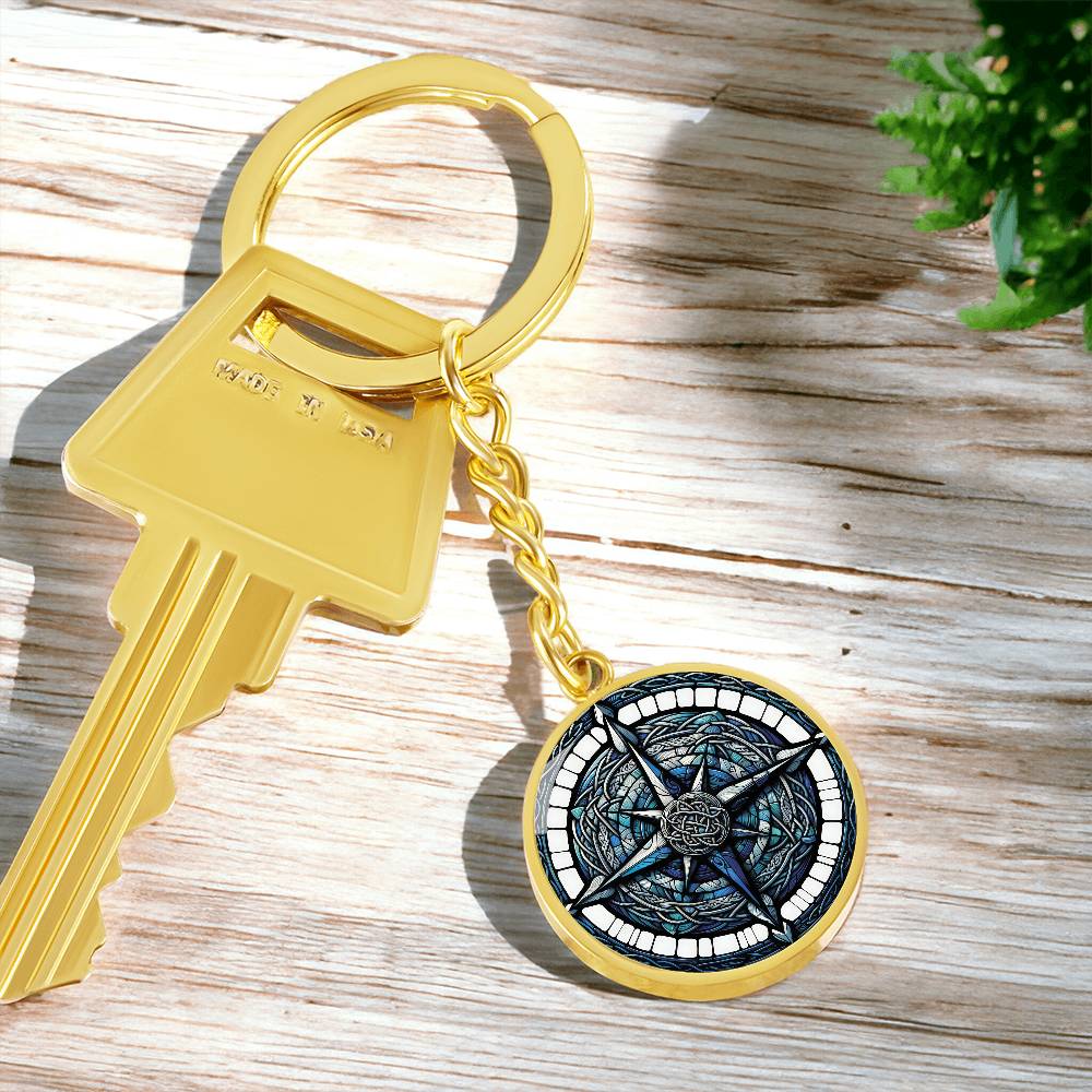 Compass Rose Keychain