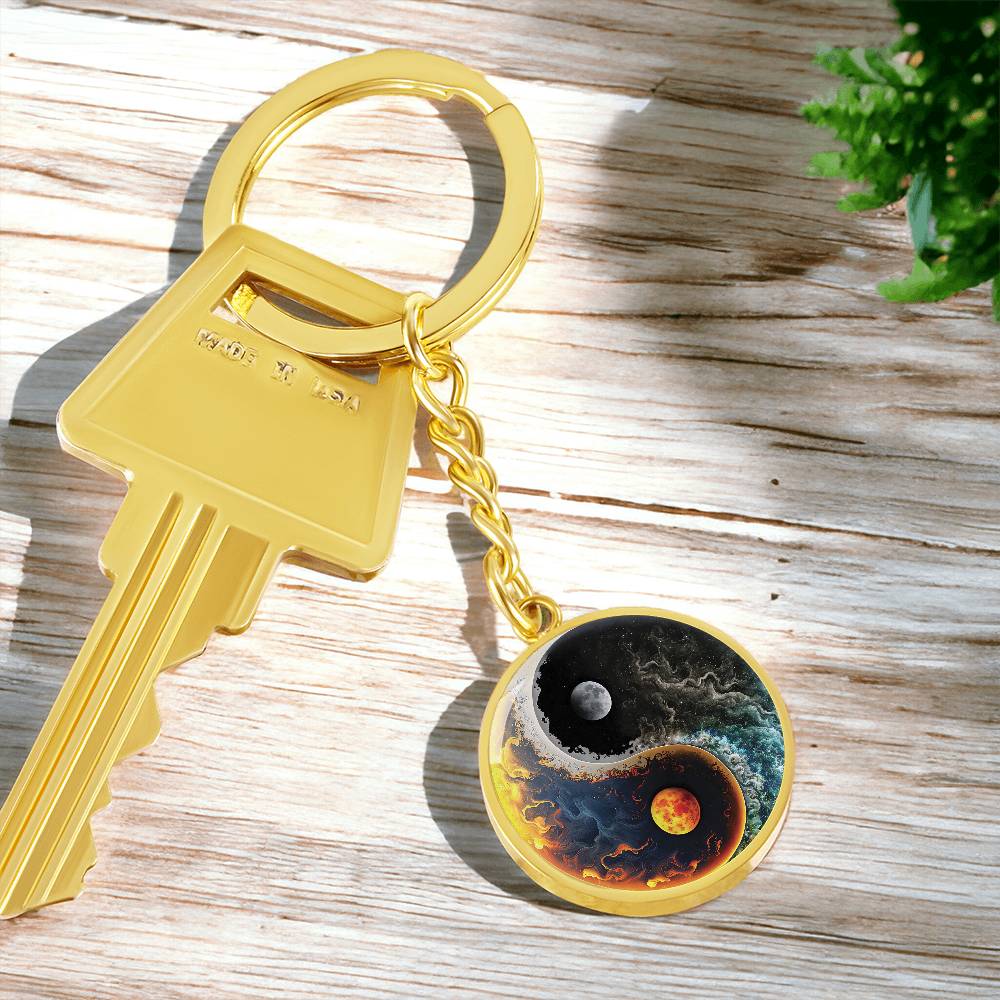 Sun and Moon Keychain