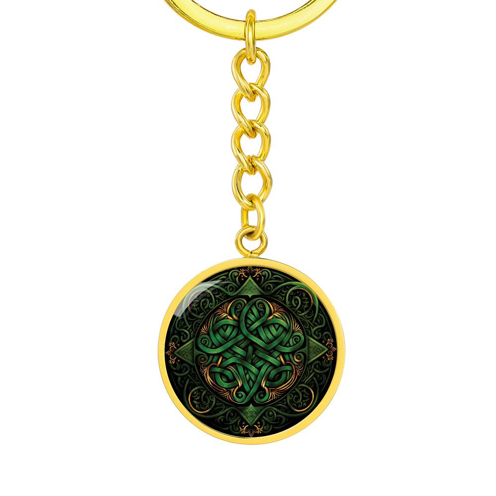Green Celtic Knot Keychain - Romantic Pendant Jewelry