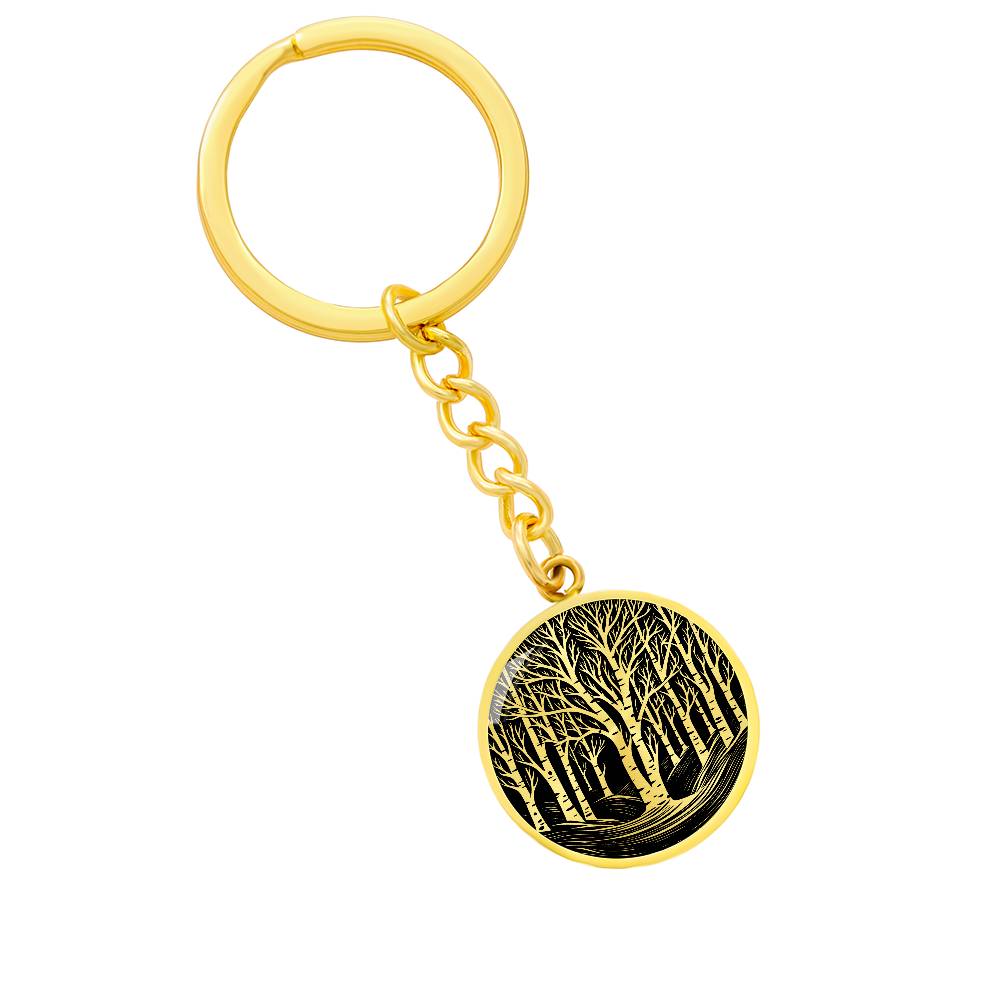 Birch Tree Keychain