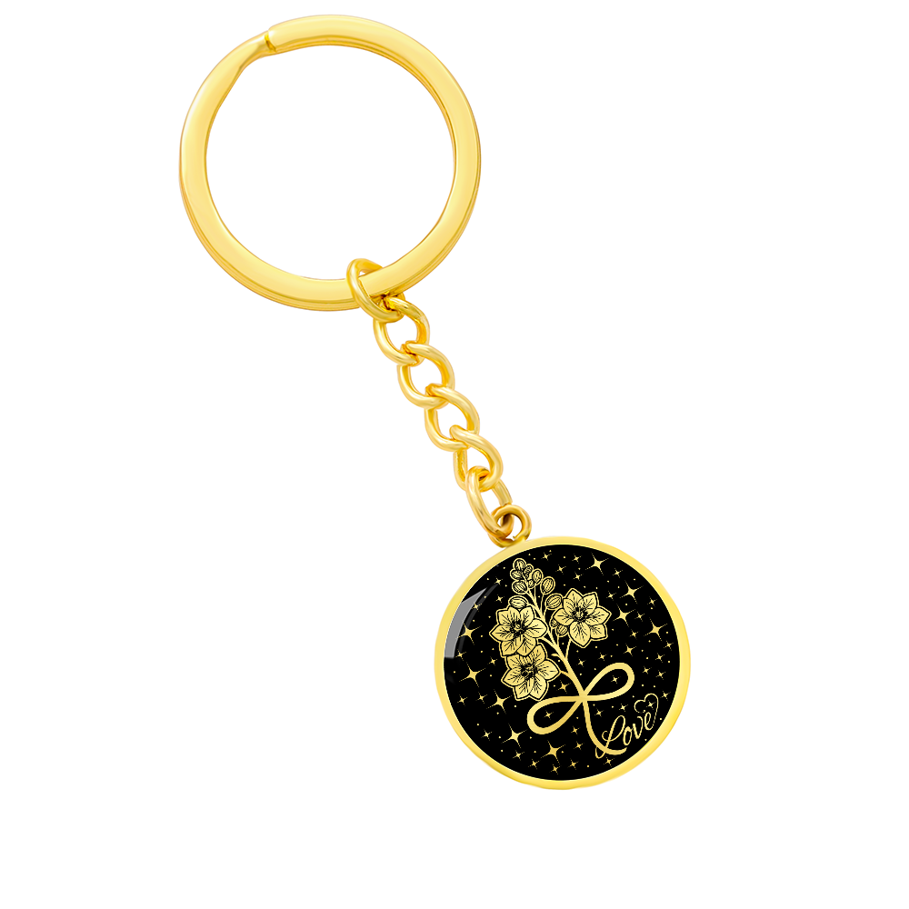 Infinity Larkspur Keychain